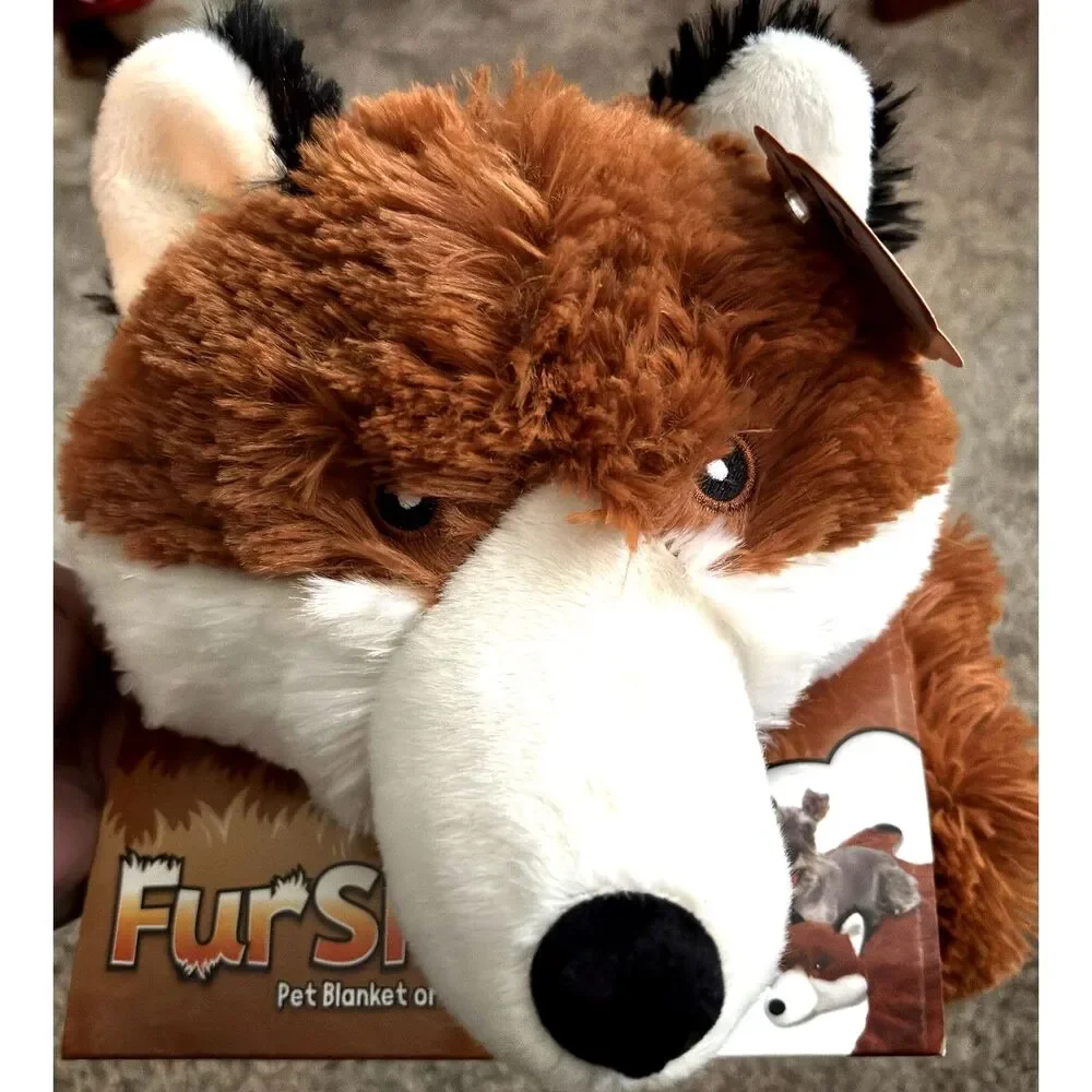 Fur SkinZ Super Soft & Plush Red Fox Pet Blanket Or Bed NWT